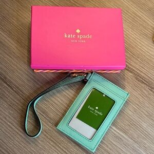 kate spade Mint Green Card ID Wristlet
